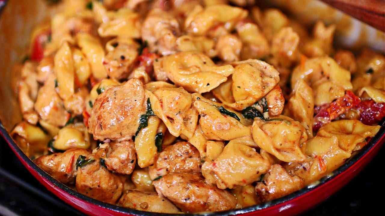 Creamy Chicken Tortellini Skillet - Chickens